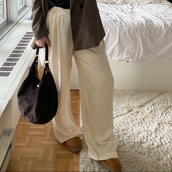 Zara Pants - Zara ivory satin pants